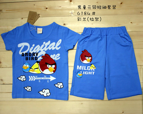 彩虹樹男童圓領(lǐng)短袖套裝