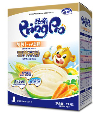 品親胡蘿卜AD鈣營(yíng)養(yǎng)米粉