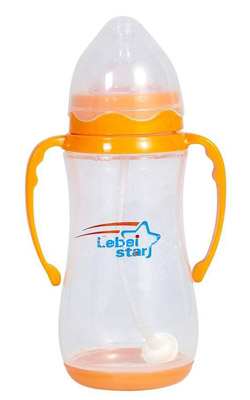 樂貝星奶瓶葫蘆形黃色