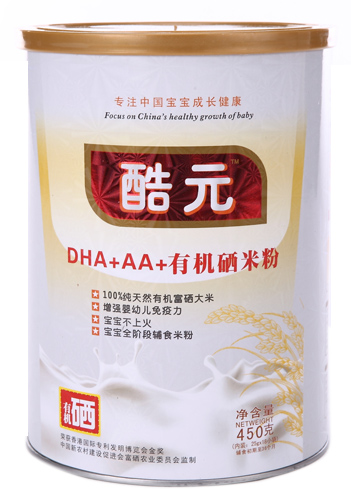 酷元DHA+AA+有機(jī)硒米粉
