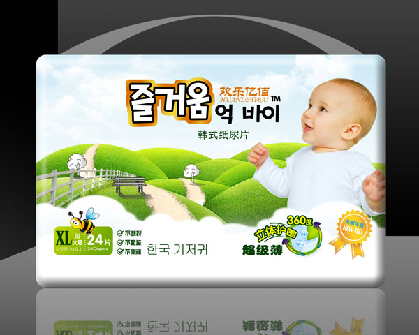 歡樂億佰韓式紙尿片(XL加大號(hào)24片)