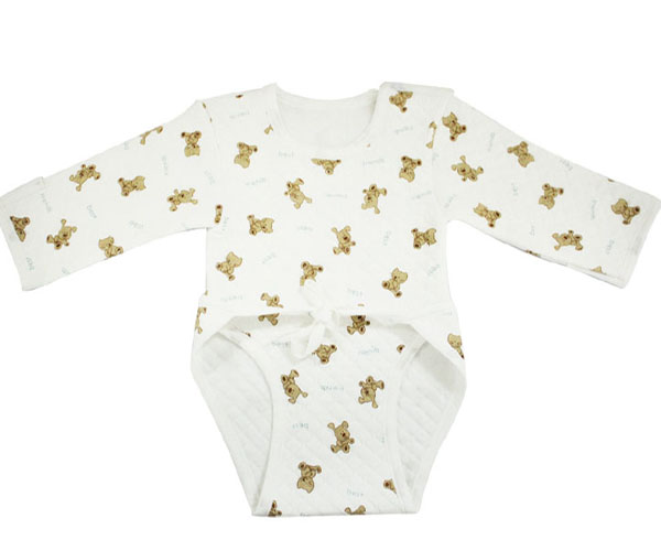 亨藝開陽肩開扣保暖長袖哈衣(黃色)