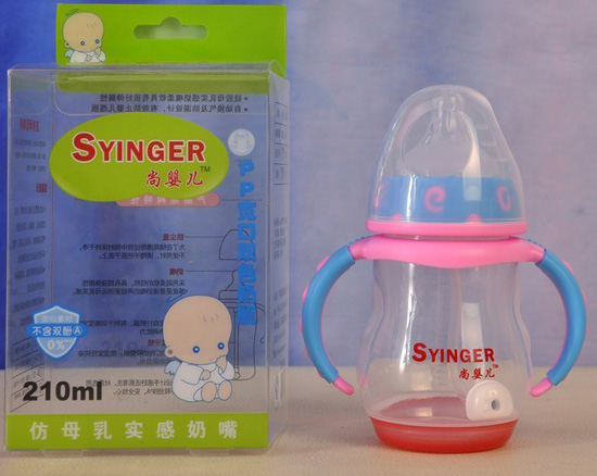 尚yingePP雙色感溫奶瓶210ml