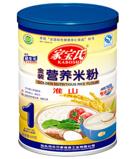 家寶氏淮山營(yíng)養(yǎng)米粉1段聽裝