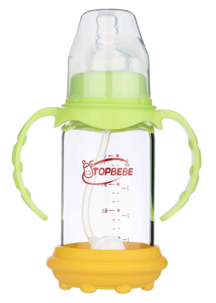 淘寶樂(lè)標(biāo)口帶底座玻璃奶瓶120ml