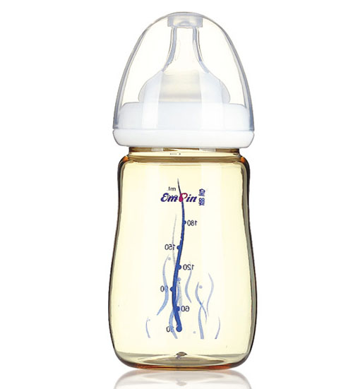 皇嬰PPSU寬口圓弧小奶瓶210ml白色