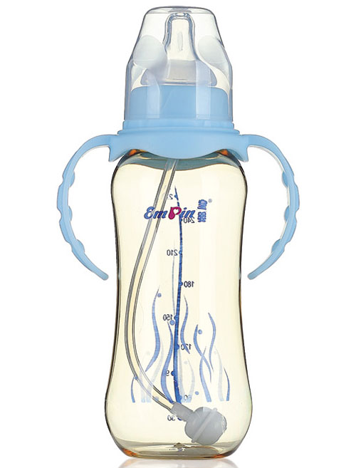 皇嬰PPSU標口圓弧自動奶瓶270ml藍色