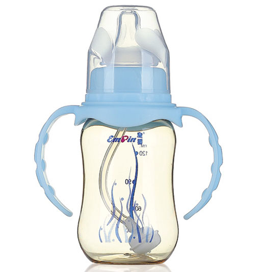 皇嬰PPSU標(biāo)口圓弧自動(dòng)奶瓶120m藍(lán)色