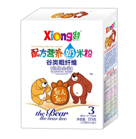 熊大熊二谷類粗纖維配方營(yíng)養(yǎng)奶米粉