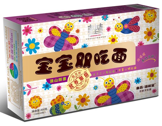 湯和寶淮山鮮果寶寶雙吃面200g