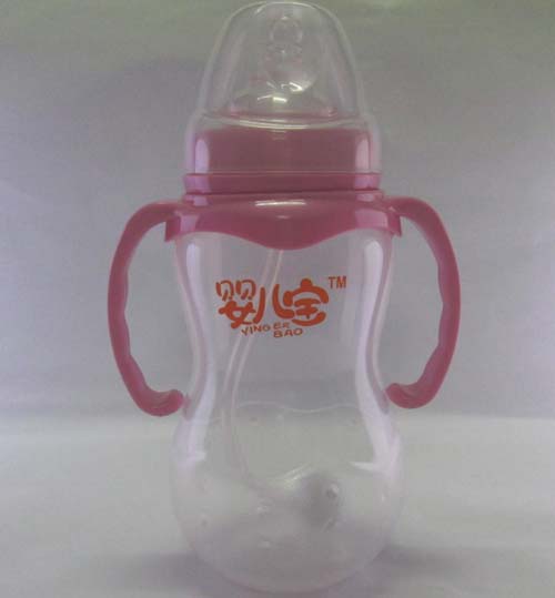 yinge寶330ML寬口徑葫蘆形自動(dòng)手柄奶瓶