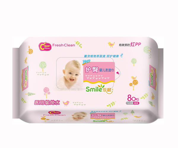 樂顏?zhàn)o(hù)臀嬰兒柔濕巾不帶蓋