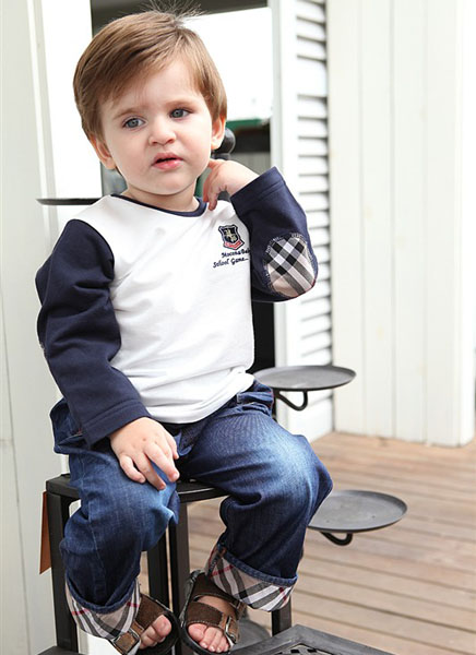 摩可拿英倫風尚圓領(lǐng)寶寶套裝