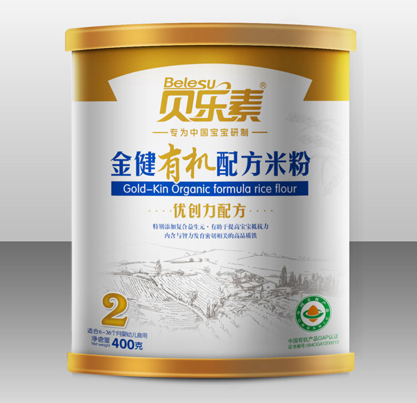 貝樂(lè)素金健有機(jī)米粉2段