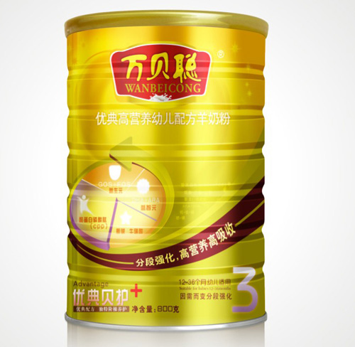 萬貝聰優(yōu)典高營養(yǎng)幼兒配方羊奶粉聽裝