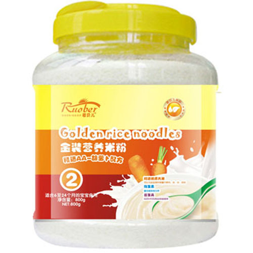 若貝兒AA-胡蘿卜配方金裝營(yíng)養(yǎng)米粉2段