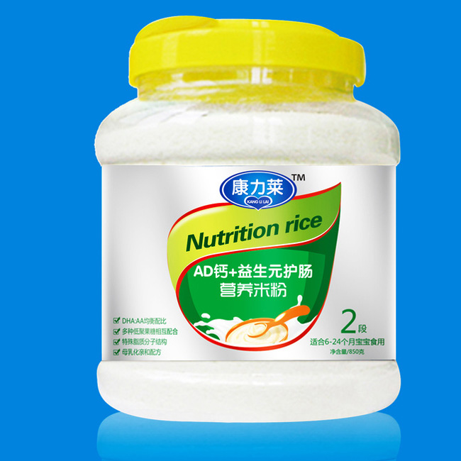 康力萊AD鈣+益生元護(hù)腸營(yíng)養(yǎng)米粉2段