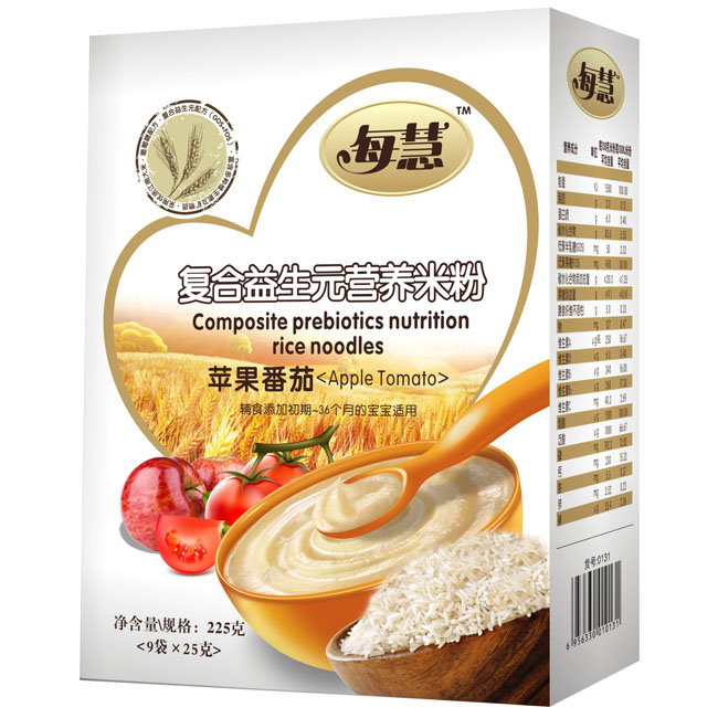 每慧復合益生元蘋果番茄營養(yǎng)米粉225