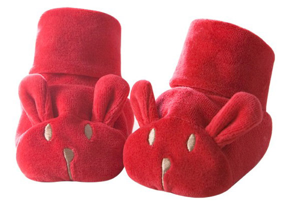 八格鳥天鵝絨嬰兒鞋