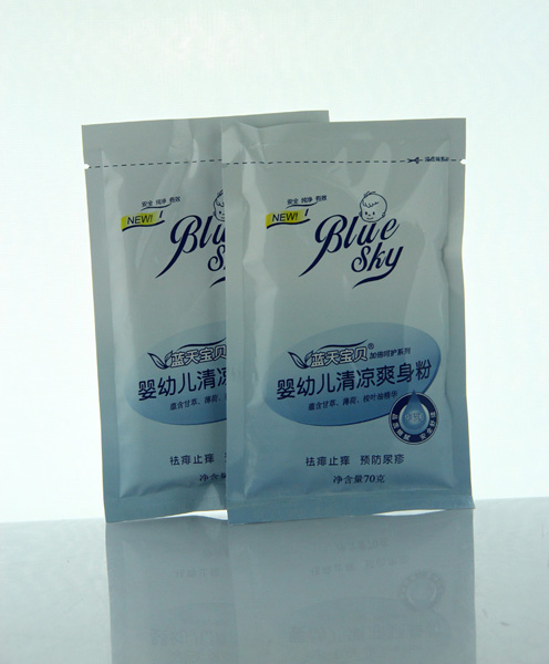 藍(lán)天寶貝袋裝爽身粉70g