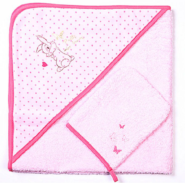 母之戀鹿Baby嬰兒頭包被+洗澡手套