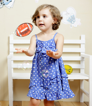 丑丑時(shí)尚童裙藍(lán)色