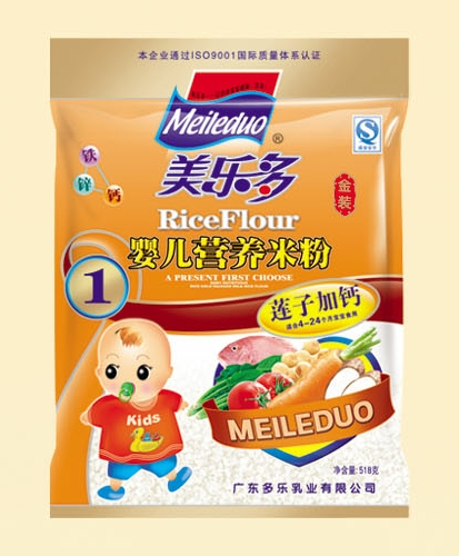 美多樂(lè)袋裝蓮子加鈣嬰兒營(yíng)養(yǎng)米粉1段