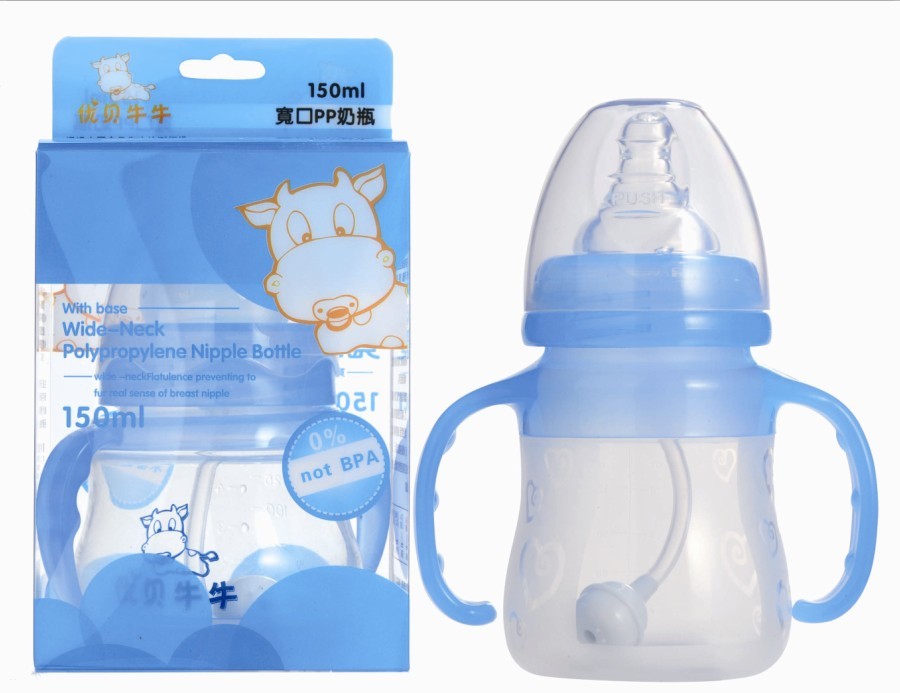 優(yōu)貝牛牛硅膠奶瓶150ml