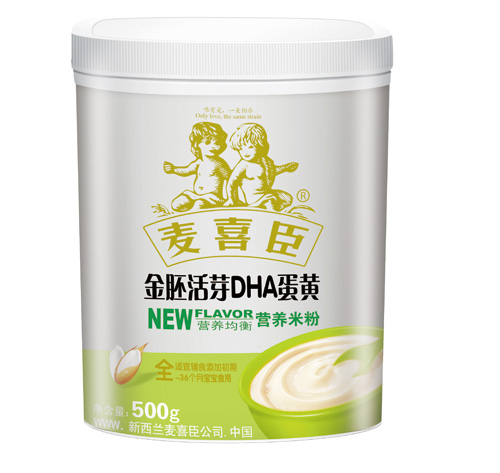 麥喜臣金胚活芽DHA蛋黃米粉