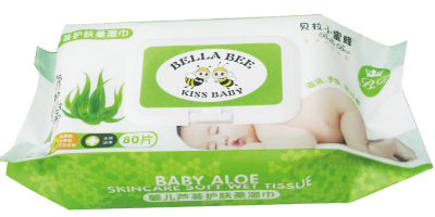貝拉小蜜蜂嬰兒蘆薈護膚柔濕巾