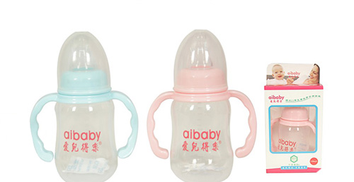 愛兒得樂150ml標口PP帶手柄奶瓶