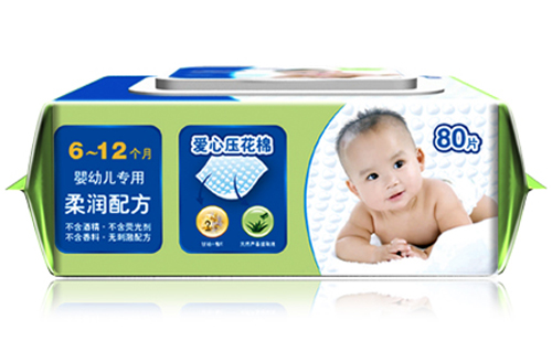 邦怡愛(ài)心壓花棉柔潤(rùn)嬰兒濕巾