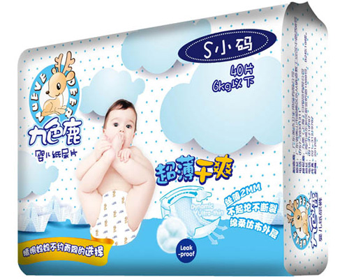 九色鹿超薄干爽紙尿片S