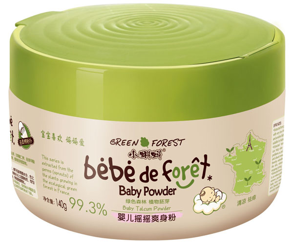 小蝌蚪嬰兒搖搖爽身粉