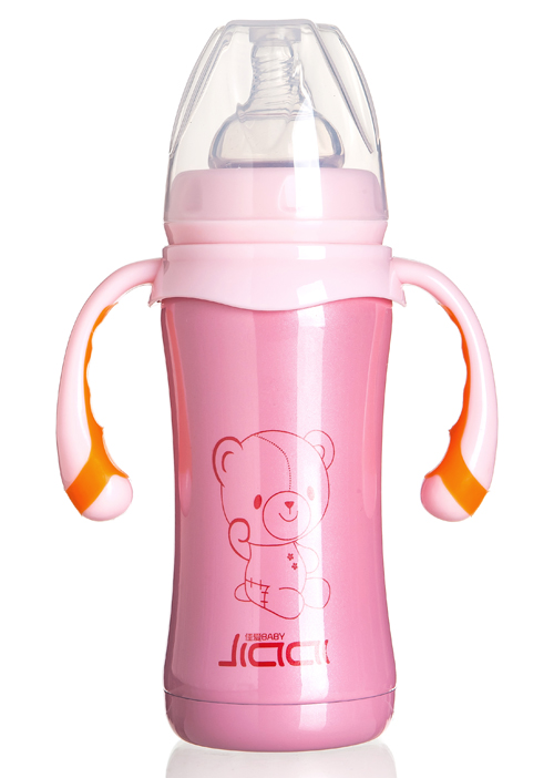佳愛不銹鋼自動保溫奶瓶(寬口徑)180ml