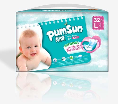 幫爽極薄透氣嬰兒紙尿片L碼