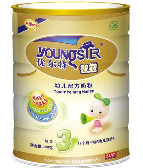 紅果優(yōu)爾特智冠幼兒配方奶粉3段聽裝