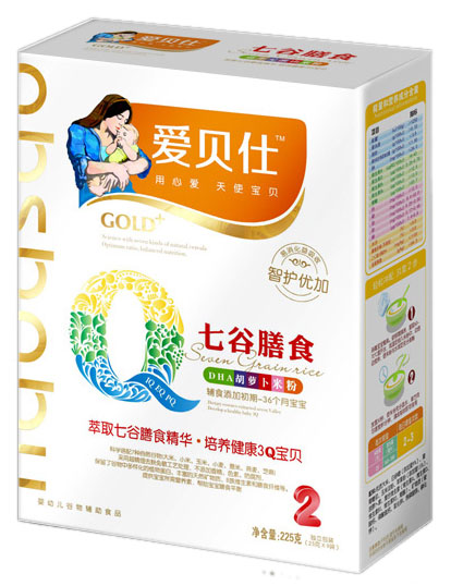 愛貝仕七谷膳食DHA胡蘿卜米粉