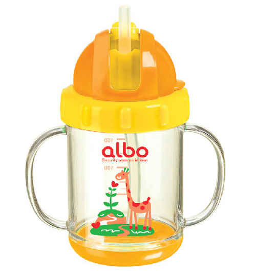 愛樂寶晶透學飲杯220m黃色