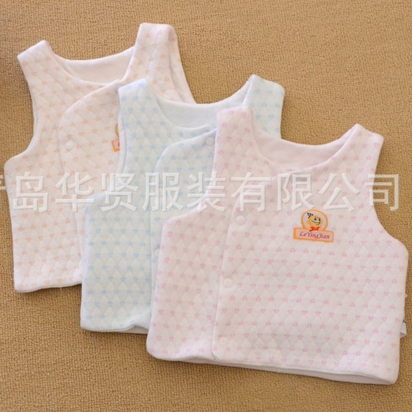樂嬰健純棉保暖斜襟馬甲