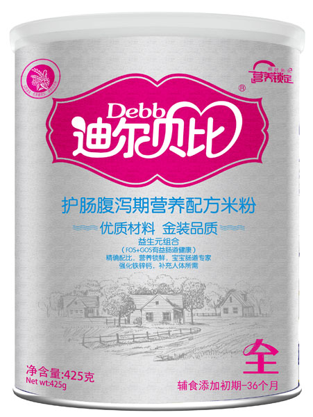 迪爾貝比護(hù)腸腹瀉期營(yíng)養(yǎng)配方米粉聽裝