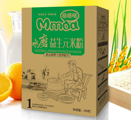 萌萌噠300克盒裝淮山胡蘿卜水磨米粉