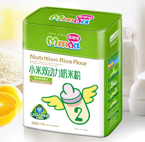 萌萌噠450克方鐵聽淮山薏米小米奶米粉