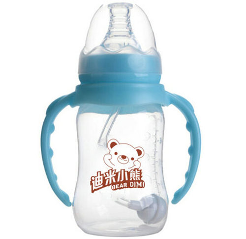 迪米小熊標(biāo)口有柄自動(dòng)PP奶瓶150ml
