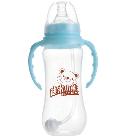 迪米小熊標(biāo)口有柄自動(dòng)PP奶瓶300ml