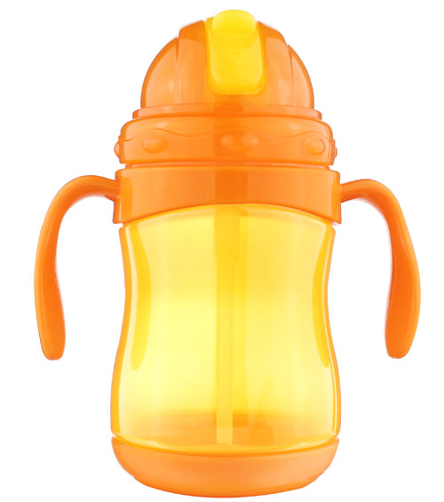 噯唯企鵝型學飲杯橙色