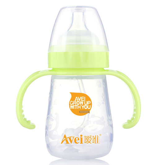 噯唯寬口徑帶柄自動(dòng)硅膠奶瓶(150ml)