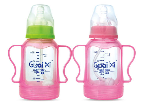 乖喜標口防爆高硼硅玻璃自動奶瓶120mL G2038