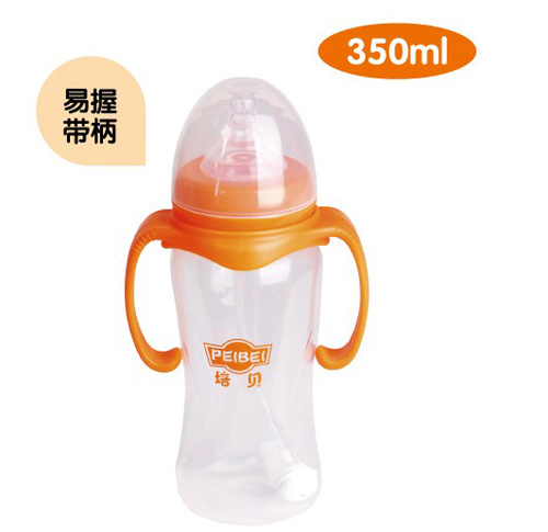 培貝易握帶柄寬口徑自動奶瓶350ml