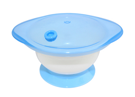 貝仕嘉帶蓋雙耳碗+TPE吸盤